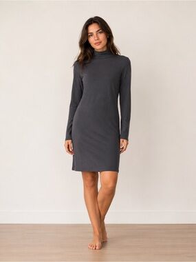Soprano Gray Mock Neck Long Sleeve Bodycon Dress Size Small
